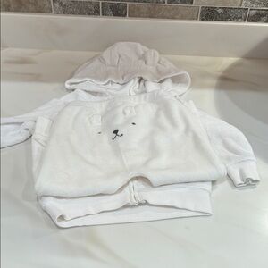 Carter's White Bear Hoodie and Pants Set